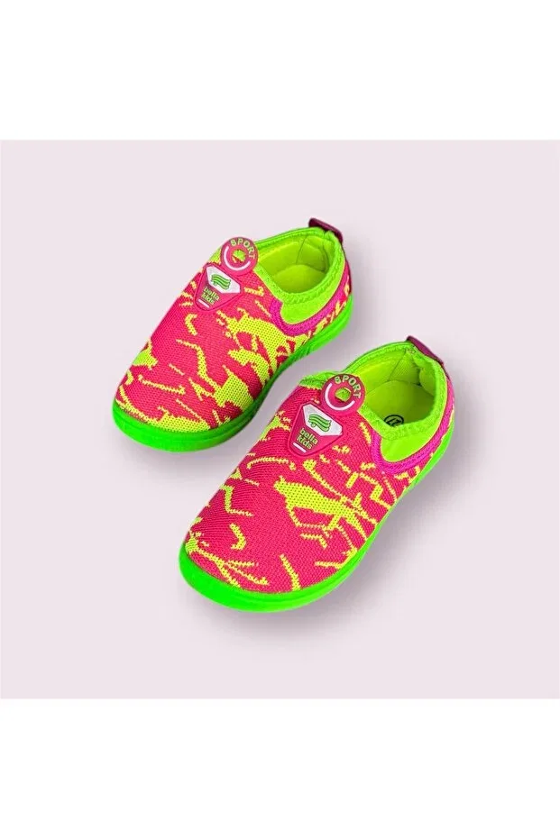 Детские кроссовки для девочек с цветным принтом Akınalbella, Multicolor — фото 2