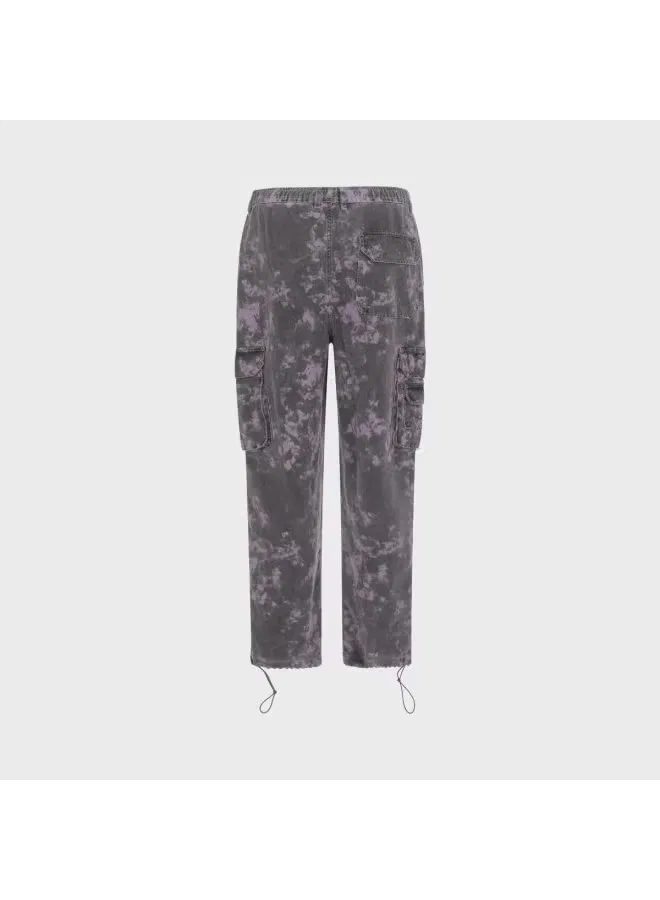 Брюки-джоггеры с эффектом тай-дай на кулиске Zara, светло-фиолетовый — фото 3