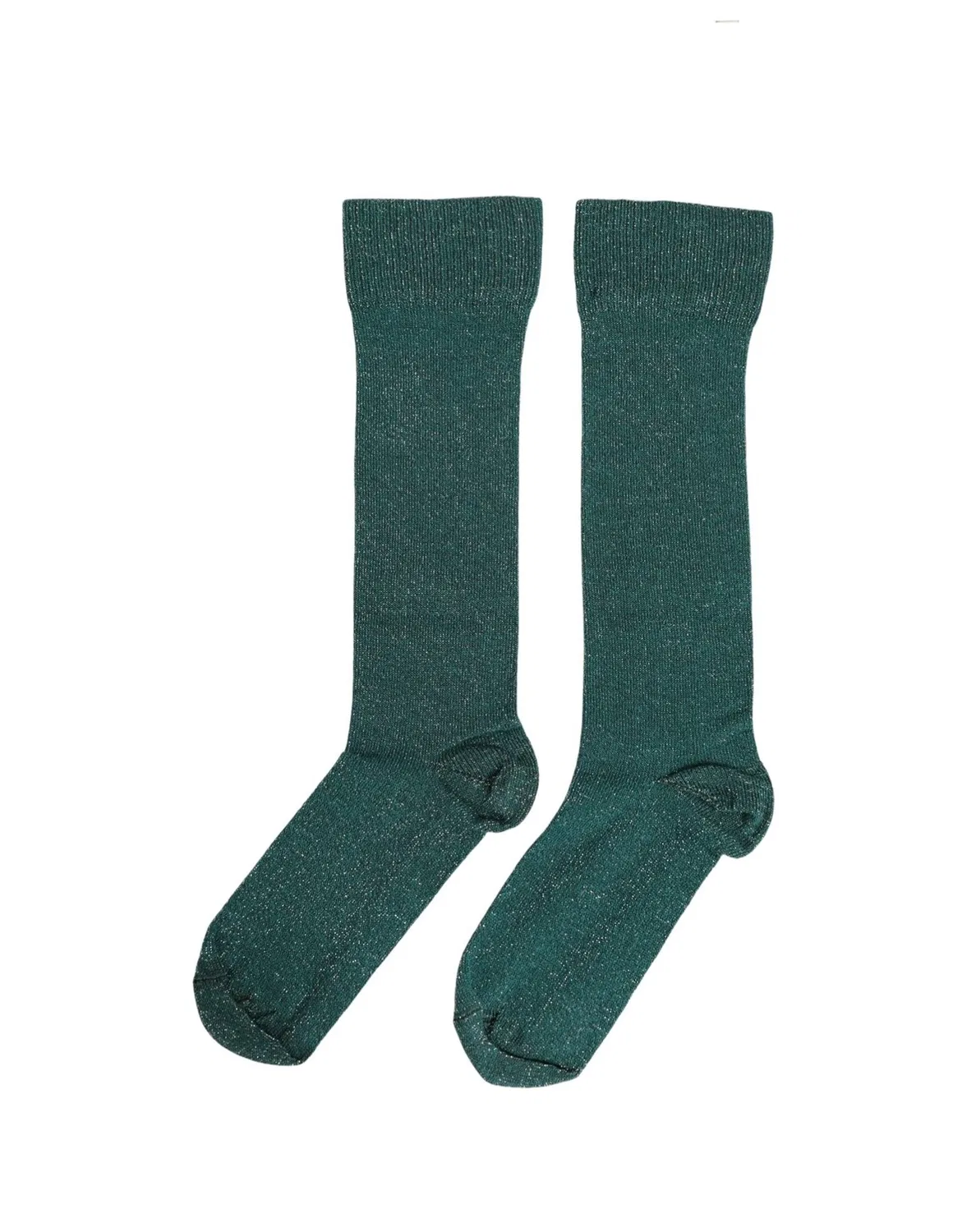 Женские носки с блестящей текстурой Mid Calf Dolce & Gabbana, Dark Green — фото 2
