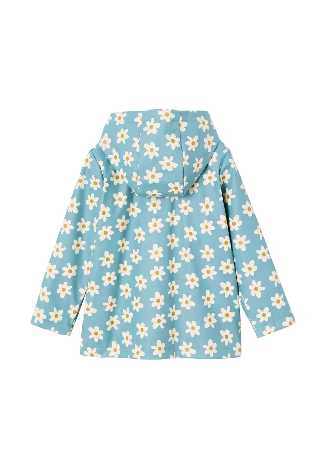Mädchen regenjacke mit kapuze und print - водонепроницаемая куртка Vertbaudet, Grün — фото 2