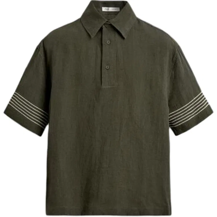 Поло унисекс с воротником Dark Khaki ZARA