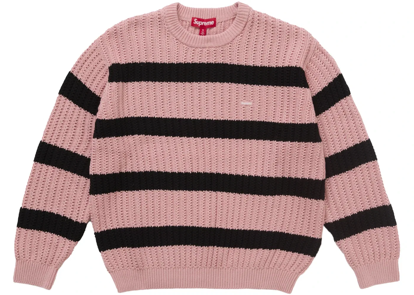 Мужской свитер с полосками Loose Gauge Stripe Small Box Supreme, Pink