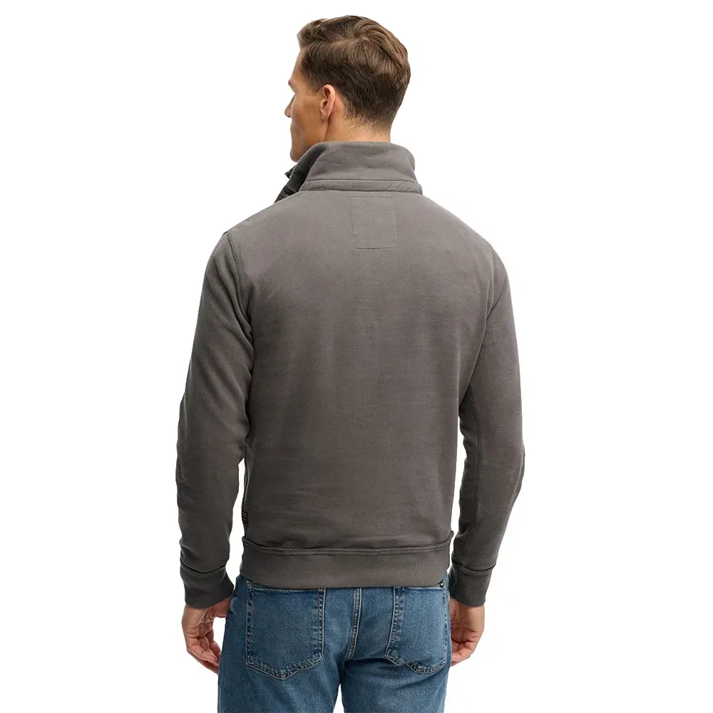 Свитшот Vintage Athletic Half Button Superdry, серый — фото 2