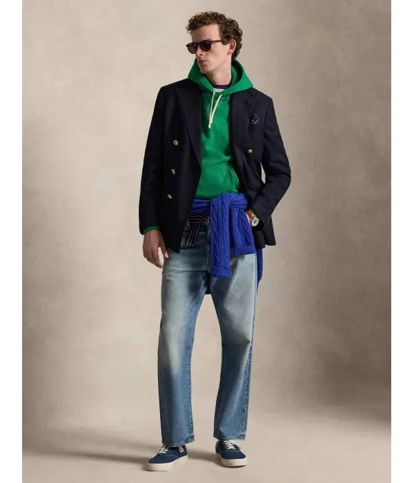 Мужская флисовая кофта с капюшоном Polo Ralph Lauren, зеленый — фото 2