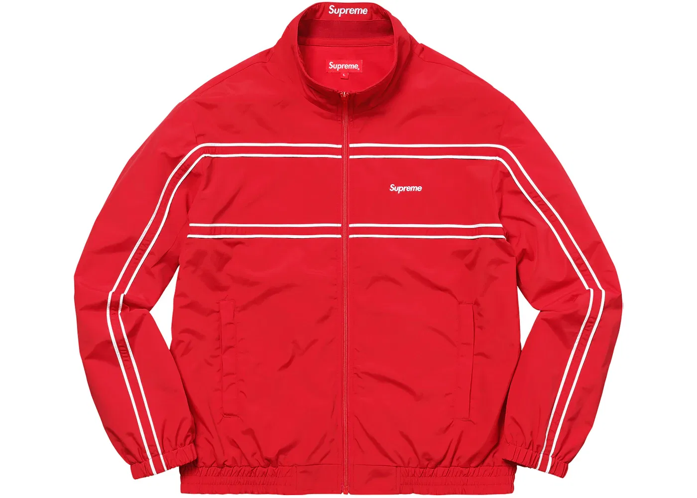 Мужская куртка с контрастной окантовкой Supreme Piping Track Jacket, Red