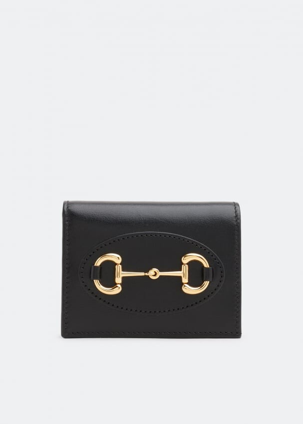 

Кошелек GUCCI Horsebit 1955 card case wallet, черный