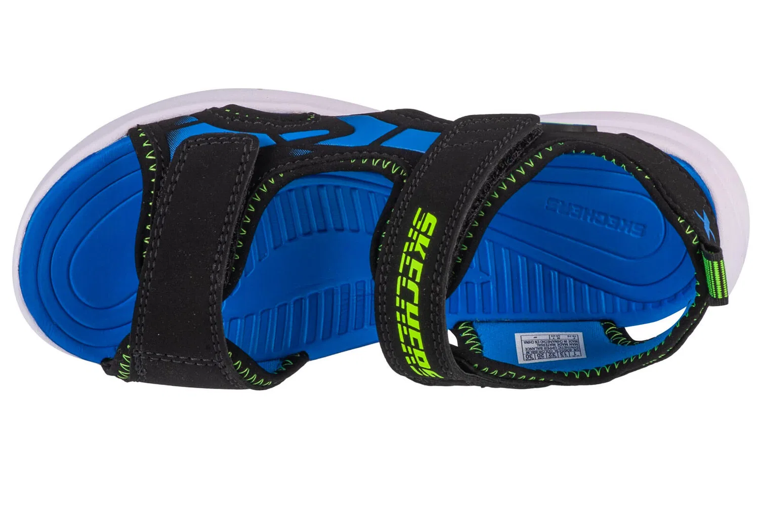 Детские сандалии для мальчиков с технологией Lightweight Skechers Razor-Splash, Цвет: Schwarz — фото 3