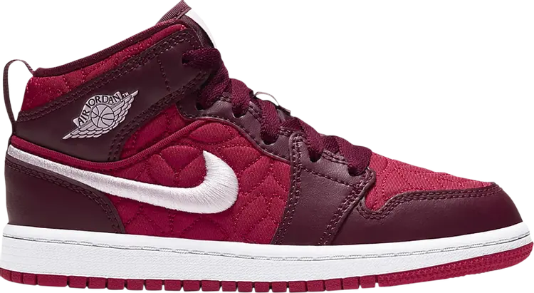 

Кроссовки Air Jordan 1 Mid SE PS Red Quilted, красный, Красный;коричневый, Кроссовки Air Jordan 1 Mid SE PS Red Quilted, красный