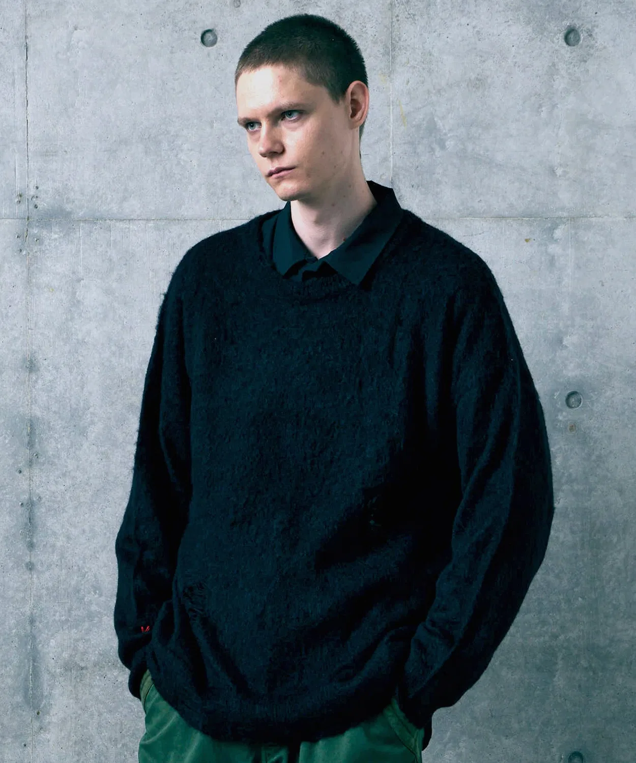 Детский свитер с длинным рукавомNANCY MOHAIR VIRGOwearworks, Black
