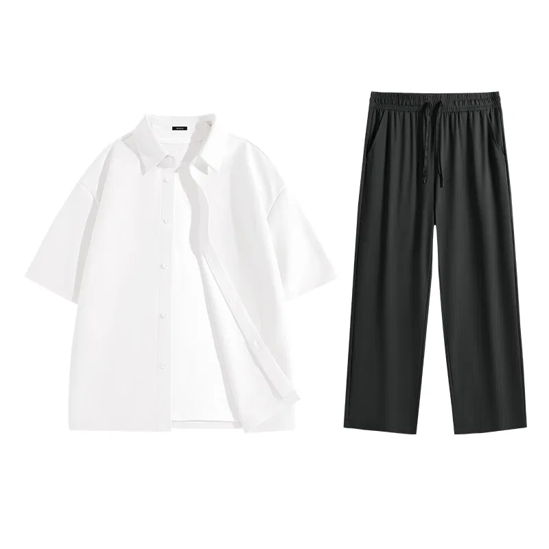 Детский комплект рубашек Ice Silk Clothing Sets MINISO, White+Black
