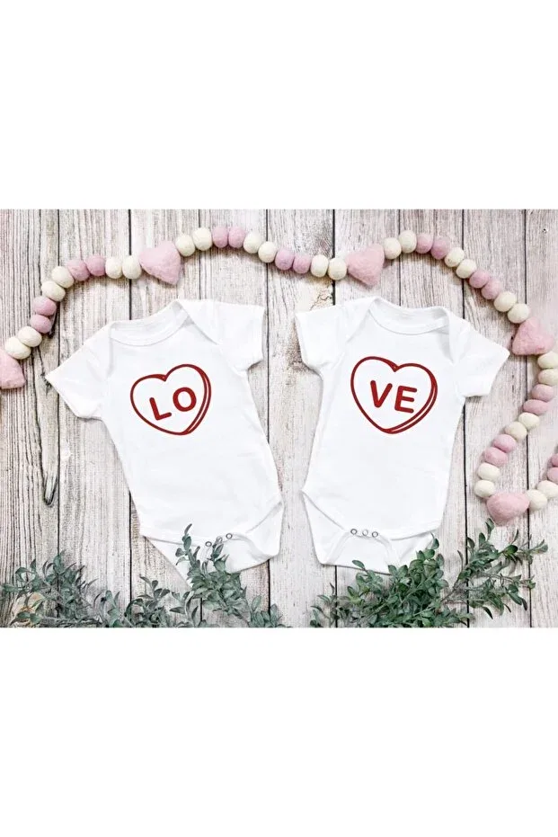 Детское боди-комбинезон с принтом, 2 предмета, Love Printed, Minipera, White