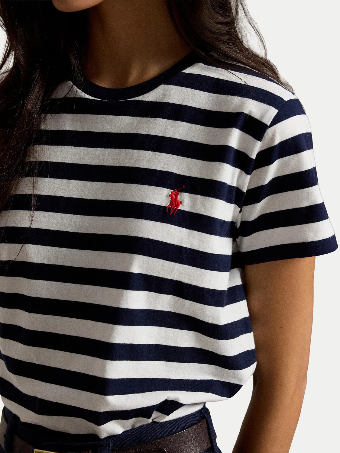 Женская футболка стандартного кроя Polo Ralph Lauren, темно-синий — фото 4