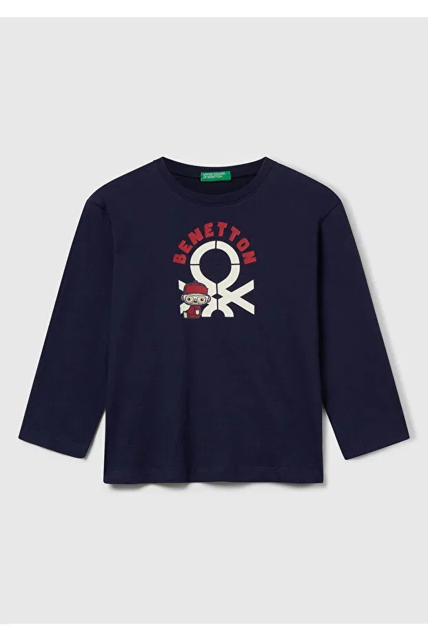 Детская футболка для мальчиков с длинным рукавом United Colors Of Benetton, Navy Blue