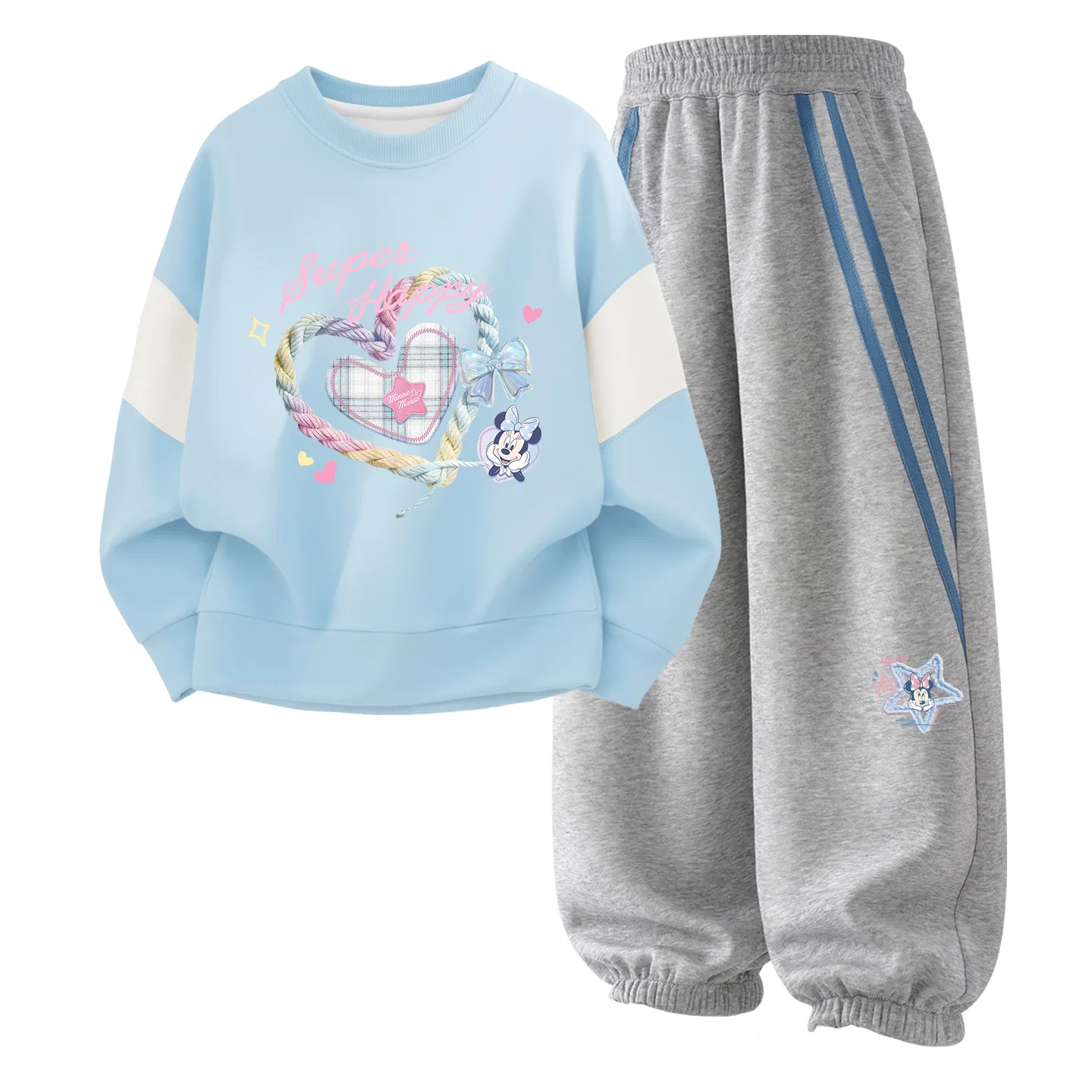 Детский спортивный комплект с принтом Star K Disney, Ди Лайн Стар K Pudding Blue+Light Heather Gray — фото 3