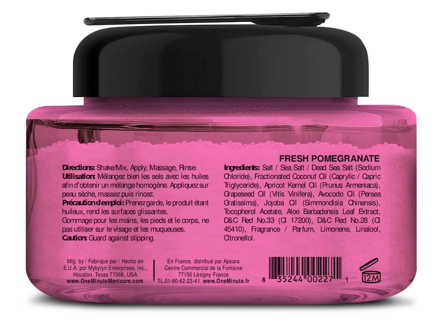 Скраб для тела, рук и ног, Fresh Pomegranate, One Minute Manicure, 370 мл — фото 2