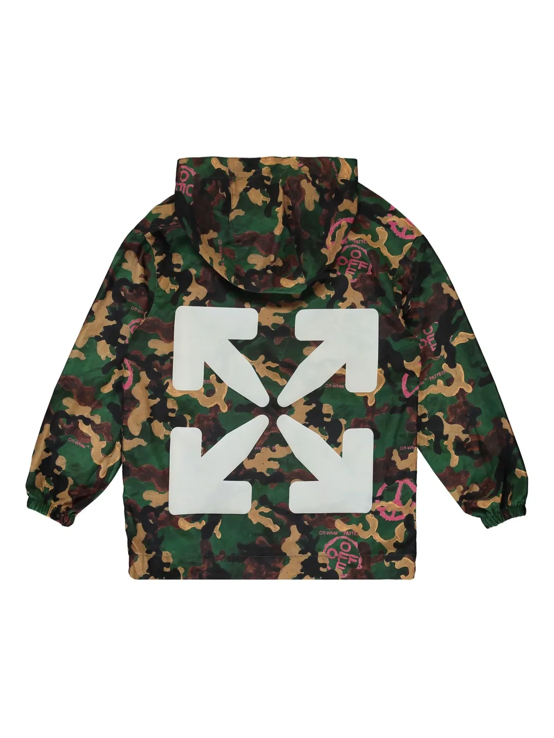Куртка с камуфляжным принтом OFF-WHITE, коричневый — фото 2