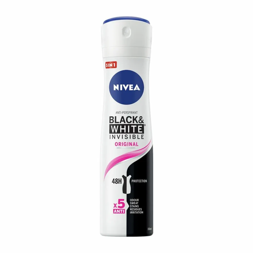 Дезодорант-антиперспирант 72H NIVEA Black & White Original, набор 6×150 мл
