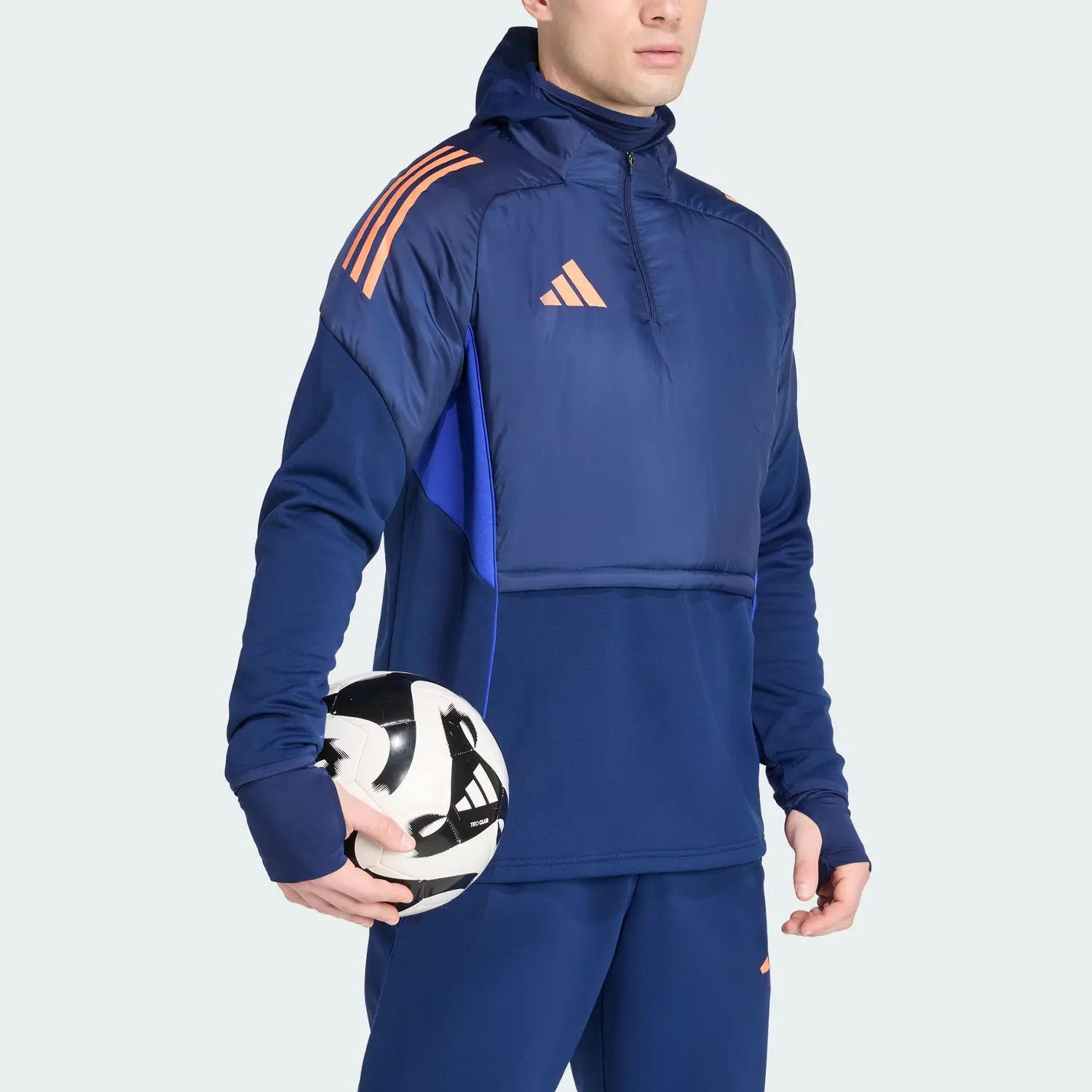 Adidas Курка Tiro 25 Competition Top мужская, Dark Blue/Orange — фото 3