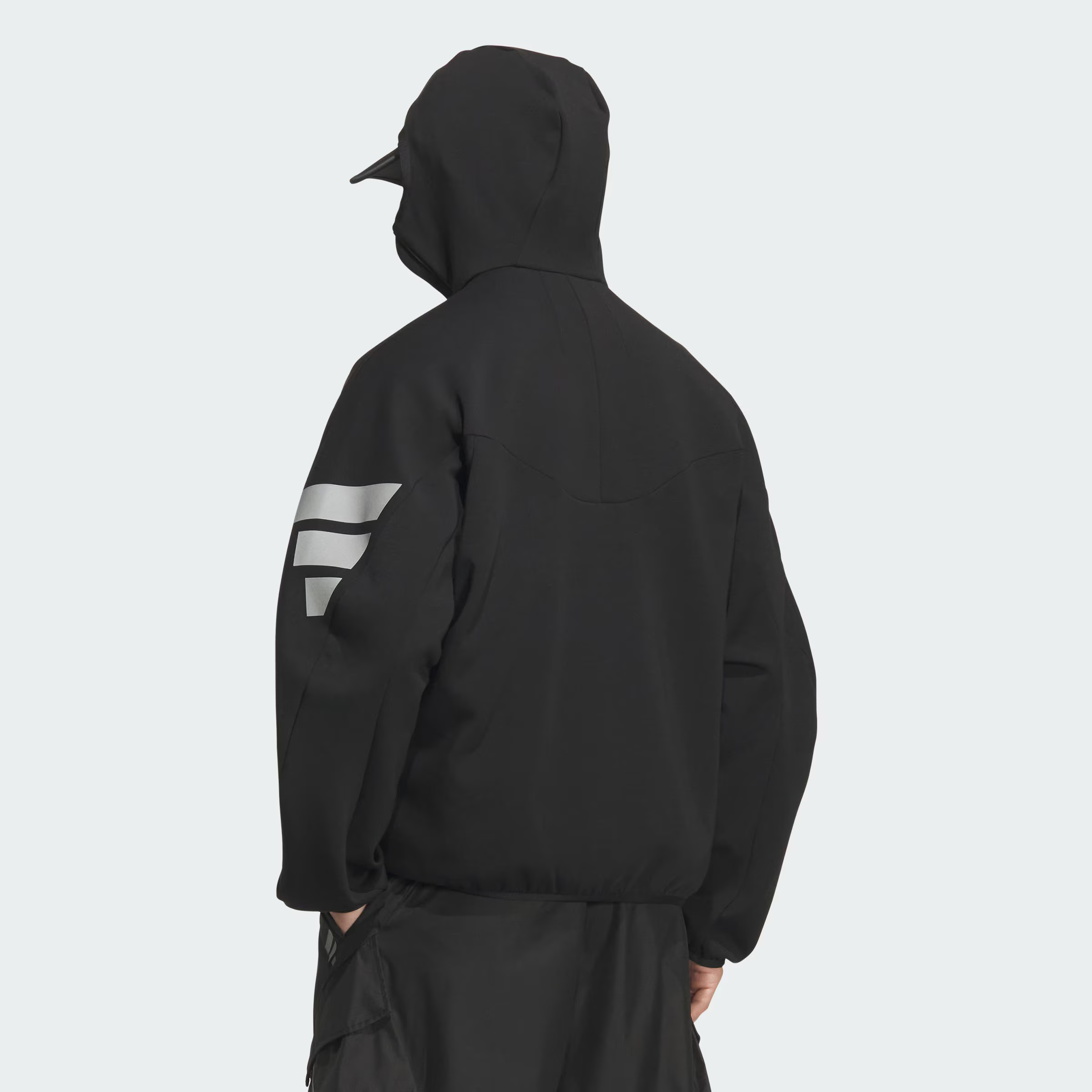 Толстовка FOS FUTURE STYLE с капюшоном мужская Adidas, черный — фото 3