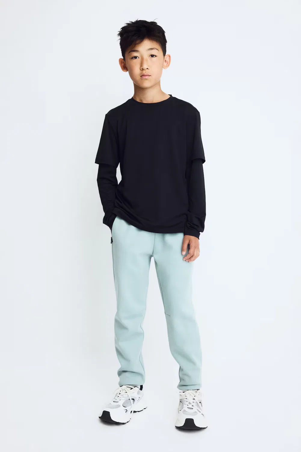 Спортивные брюки для бега с технологией Drymove, облегающий крой H&M, Gletschergrün
