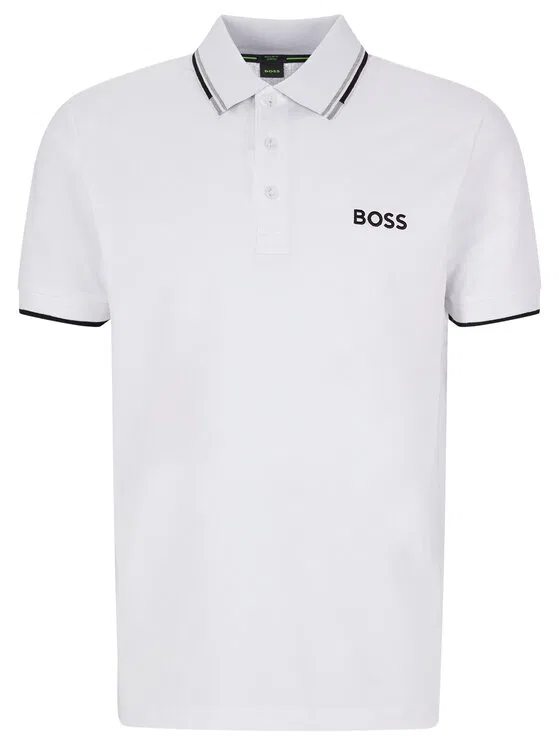 Поло regular fit Paddy Pro Boss, белый — фото 4