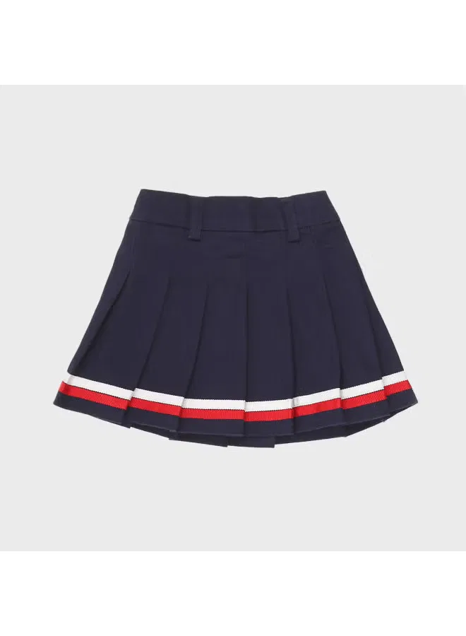 Юбка плиссированная с цветными блоками Zara, синий — фото 2