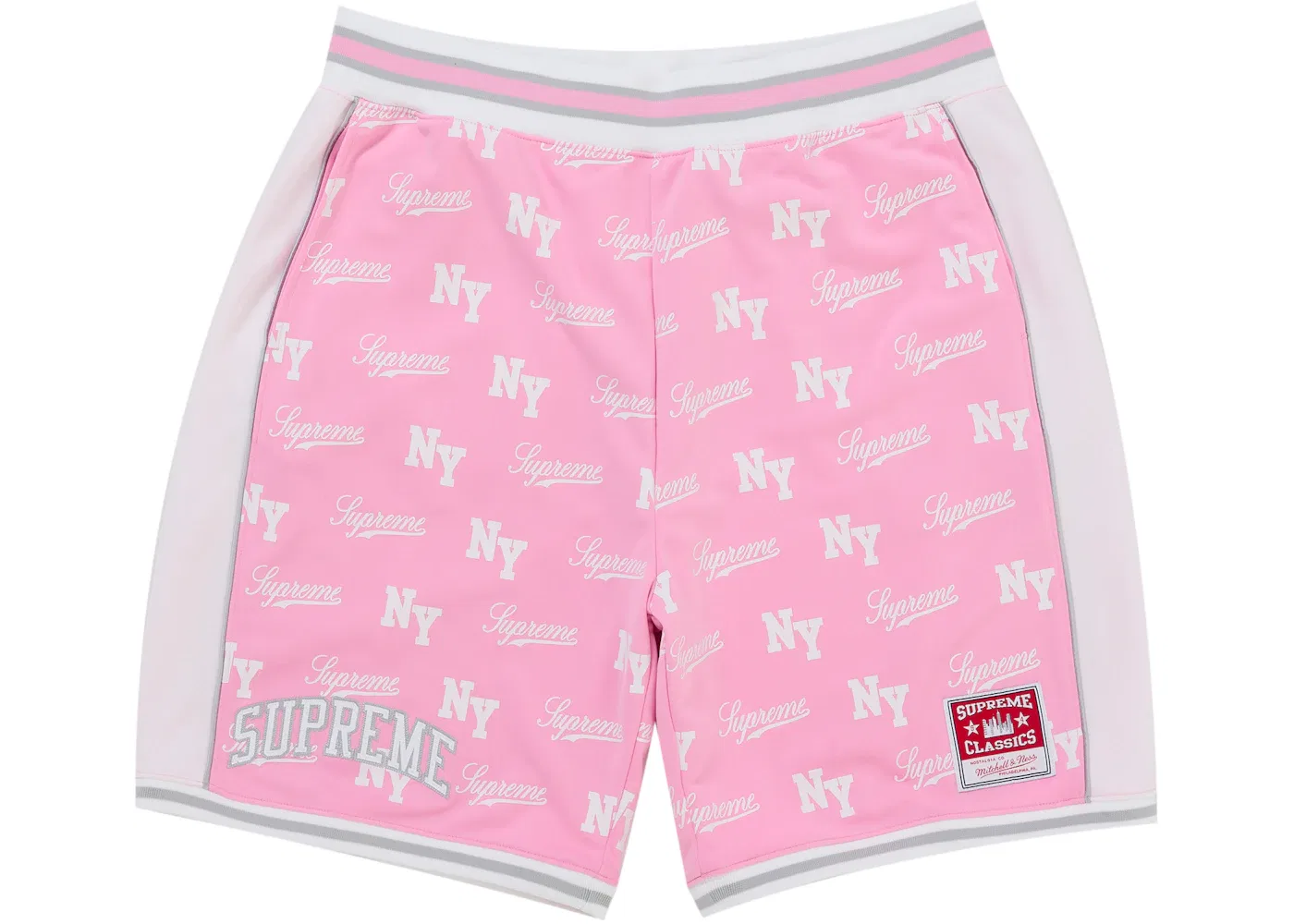 Мужские шорты с монограммой Mitchell & Ness Supreme, Pink