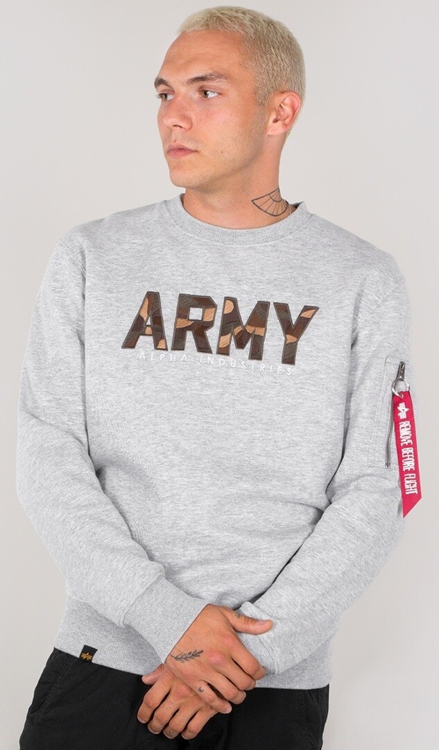 

Толстовка Alpha Industries Army Camo, серо-зеленая, Зеленый, Толстовка Alpha Industries Army Camo, серо-зеленая