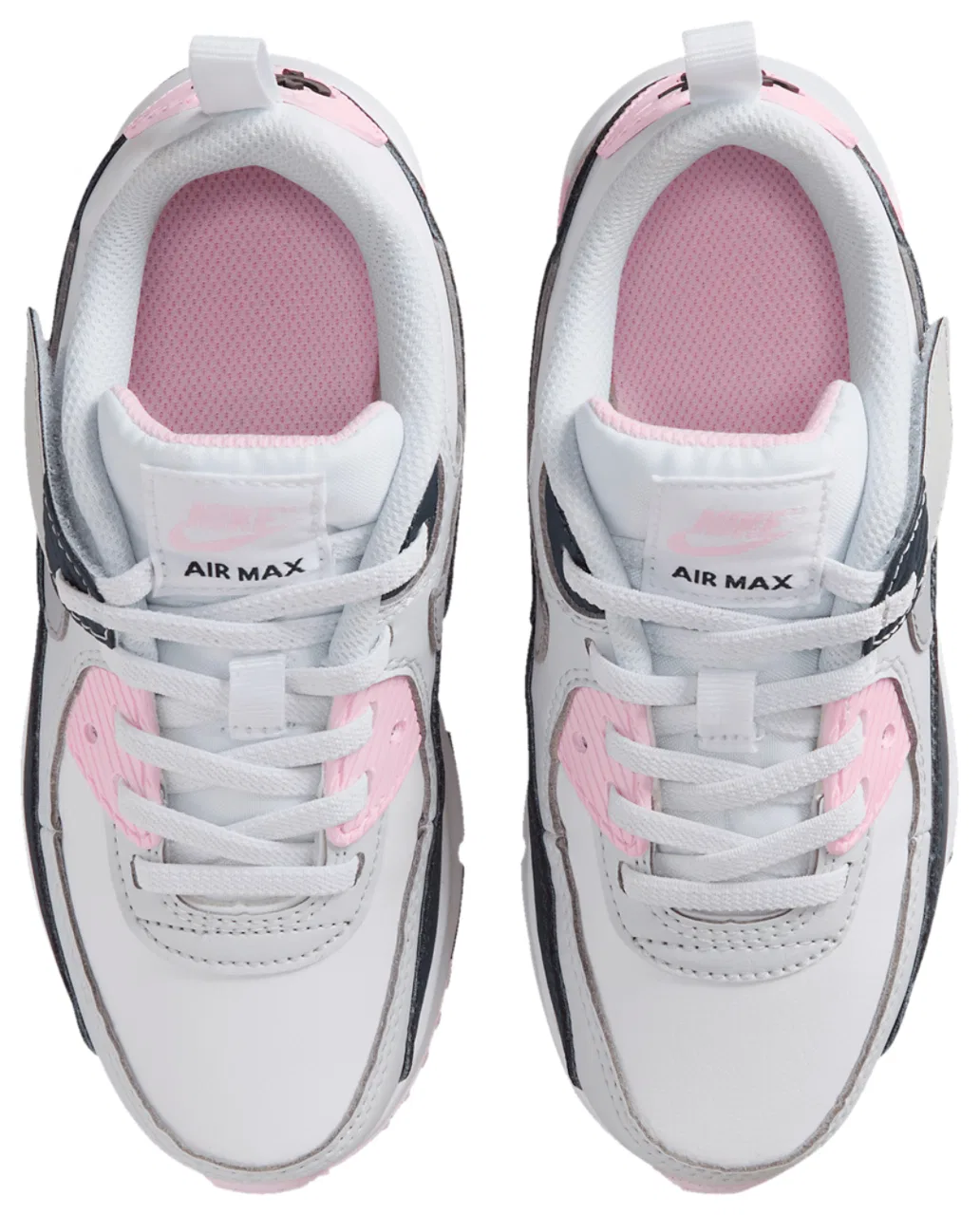 Кроссовки для мальчиков Air Max 90 EasyOn Nike, цвет White/Wolf Grey/Pink Foam — фото 4