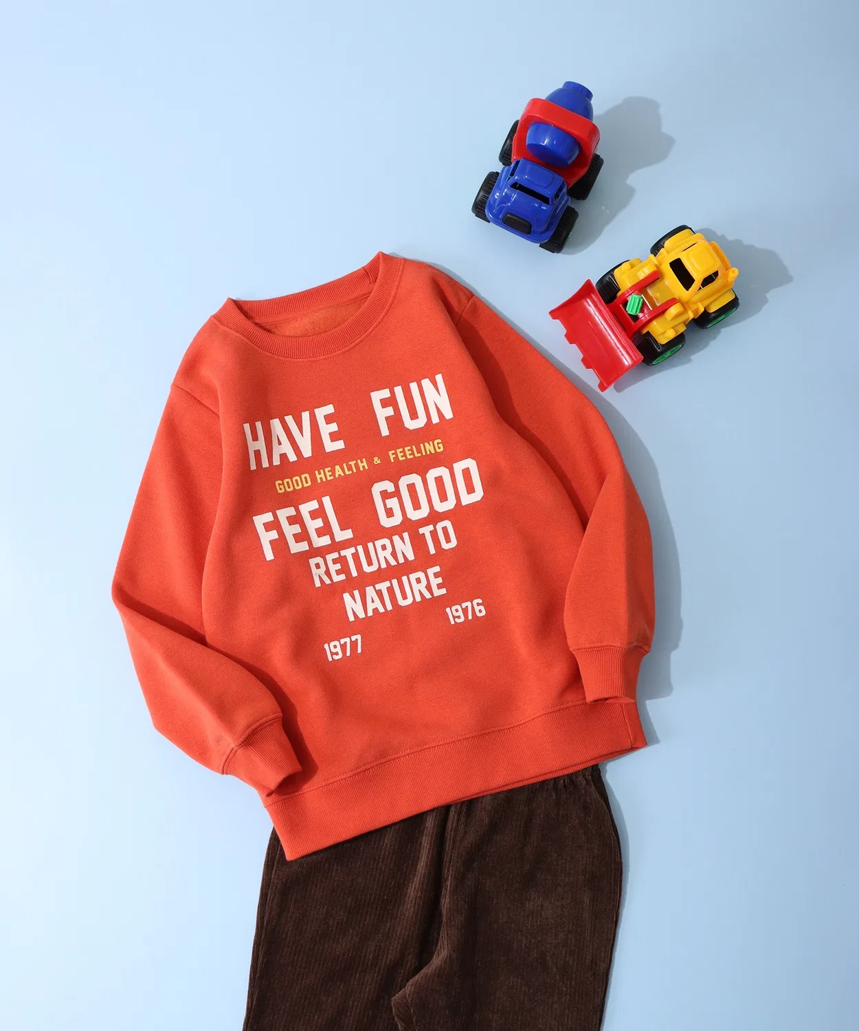 Детский свитшот с длинным рукавомFUNALIVE, Orange