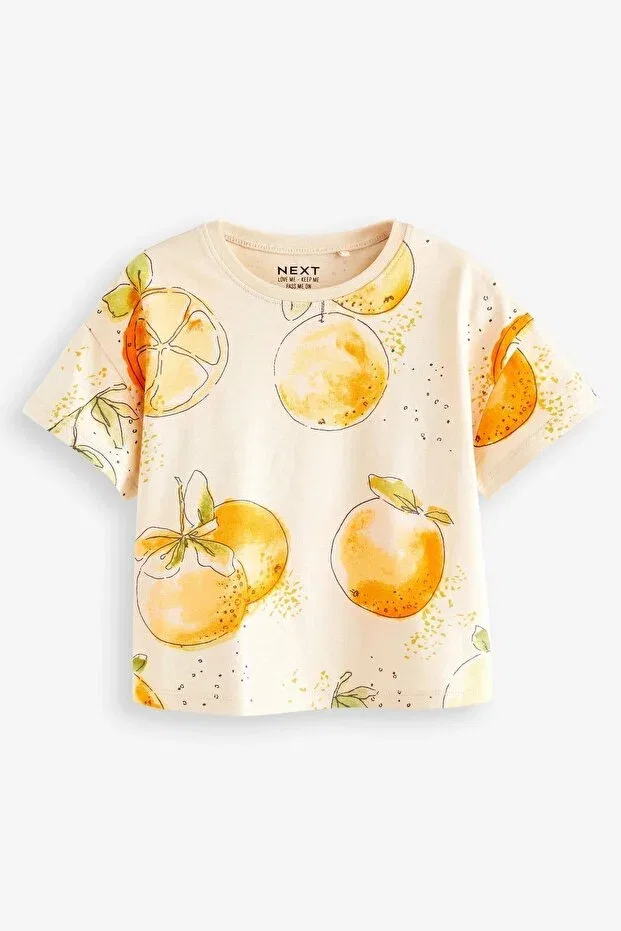 Детский комплект одежды хлопковый Apple Pattern Next Baby, Sarı — фото 2
