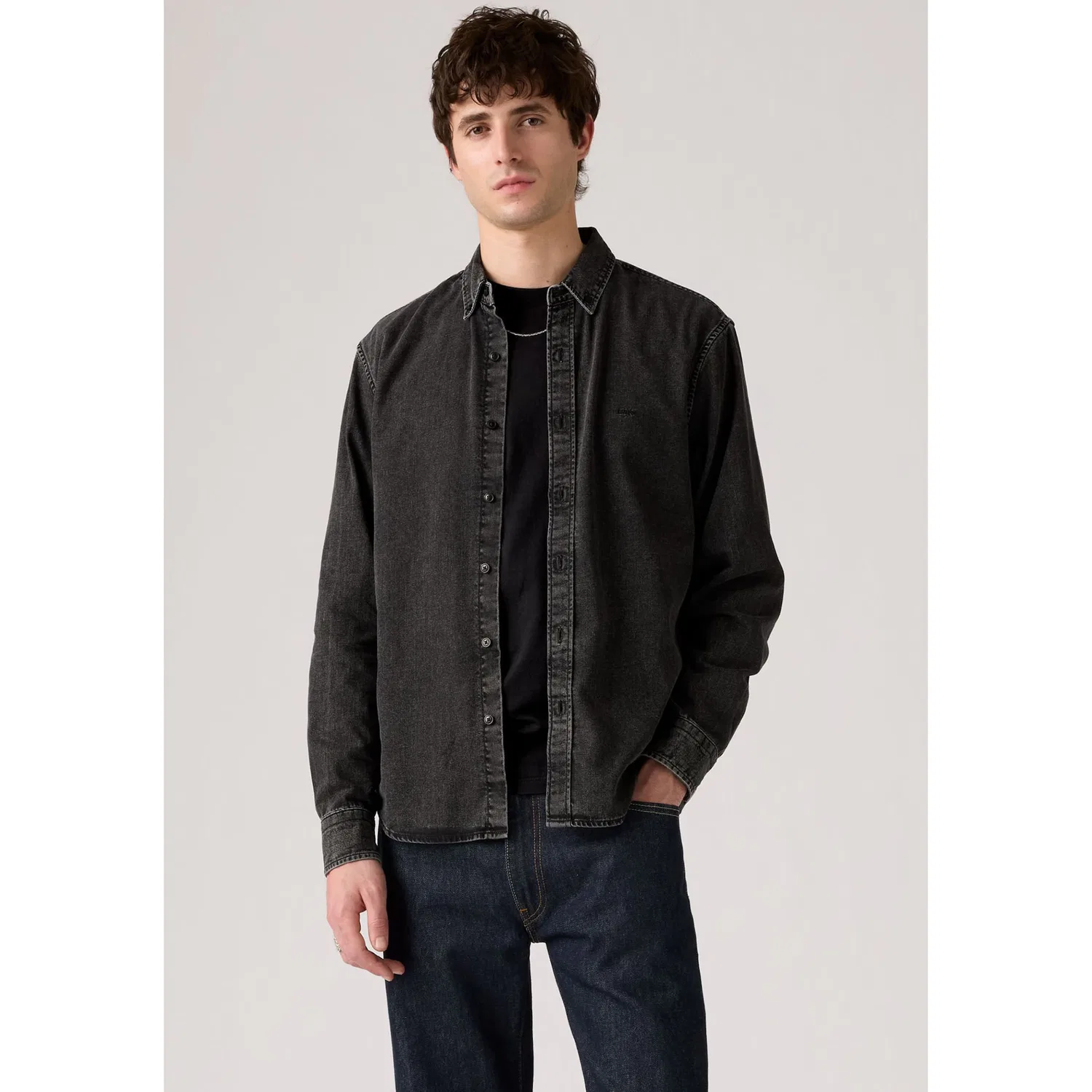 Мужская рубашка с длинным рукавом AUTHENTIC BUTTON DOWN Levi's, Black — фото 2