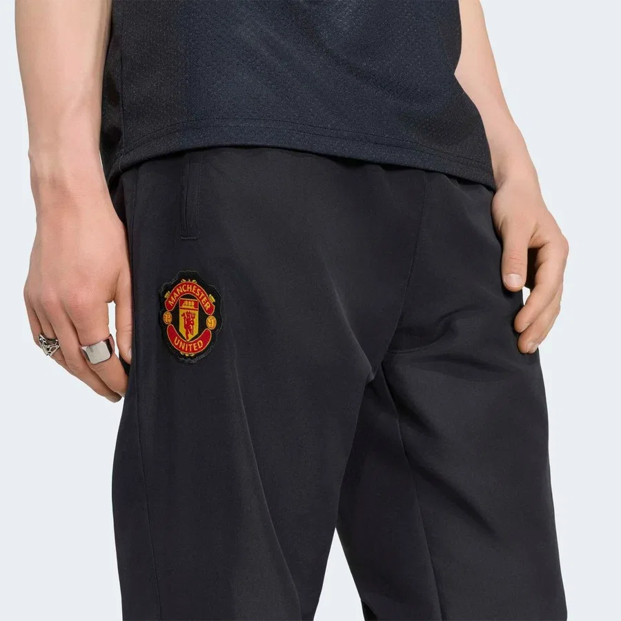 Спортивные брюки для мужчин с длинным рукавом Manchester United Stadium adidas, Черный — фото 4