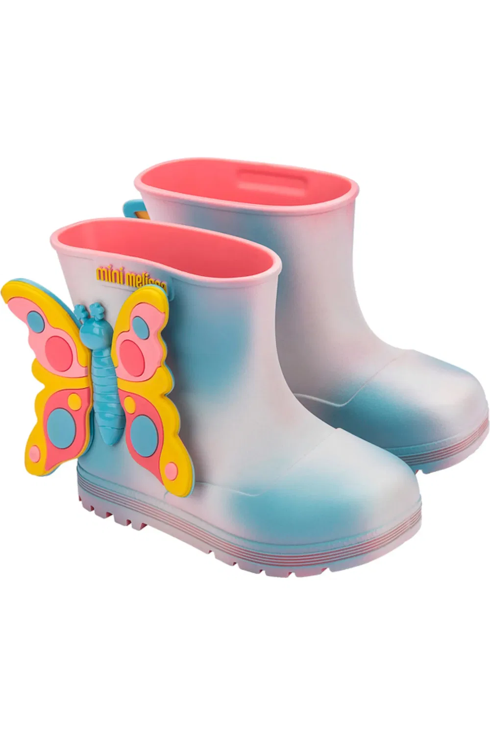 Детские сапоги водонепроницаемые Welly Wonderland Mini Melissa, розовый/синий