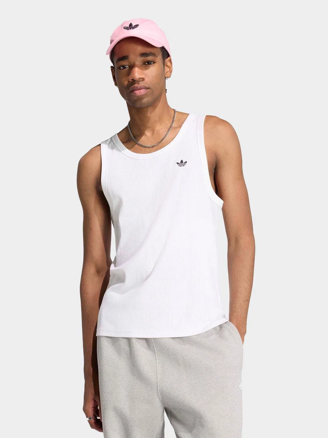 Топ-майка Essentials, adidas Originals, белый — фото 3