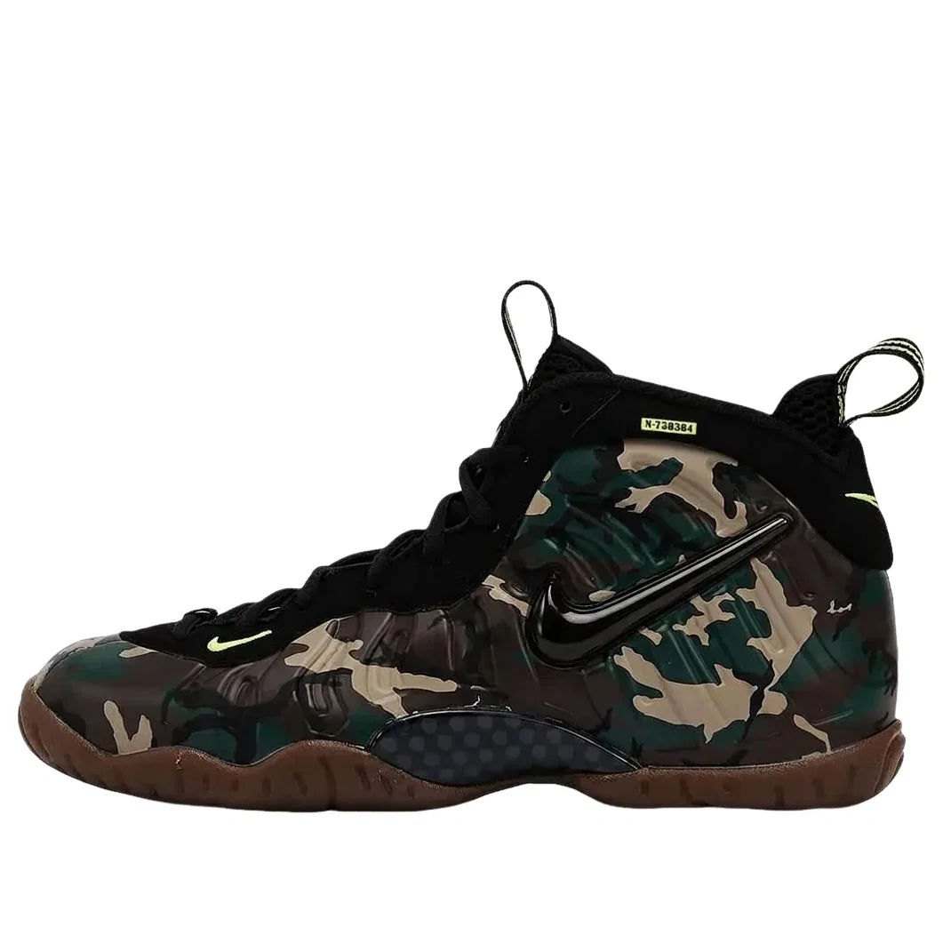 Детские кроссовки с синтетическим верхом Air Foamposite Vapor X Posite Pro 'Green Camo' Nike, Green Camo/Black