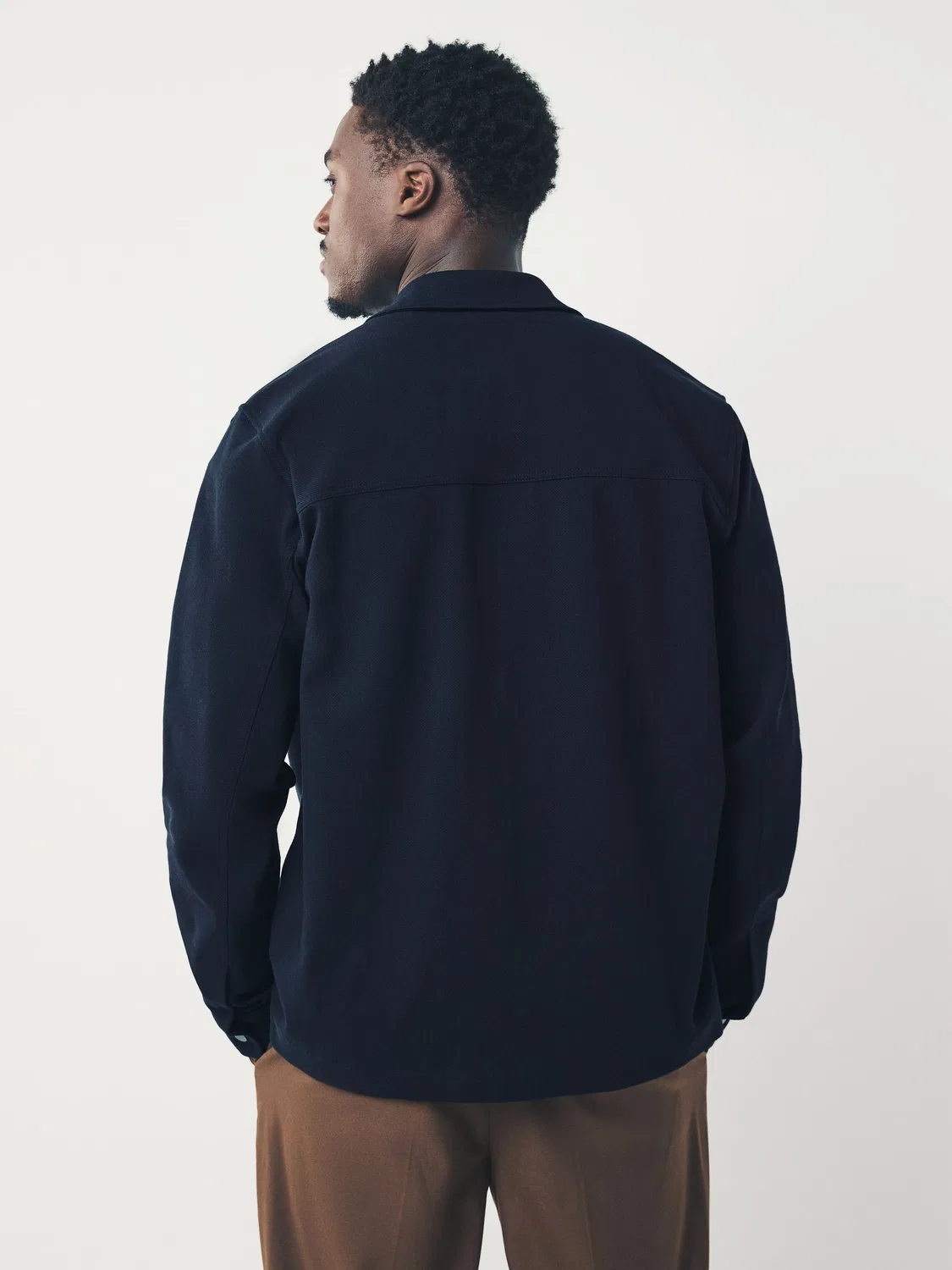 Рубашка-куртка из джерси-твила, Navy Blue Next — фото 4