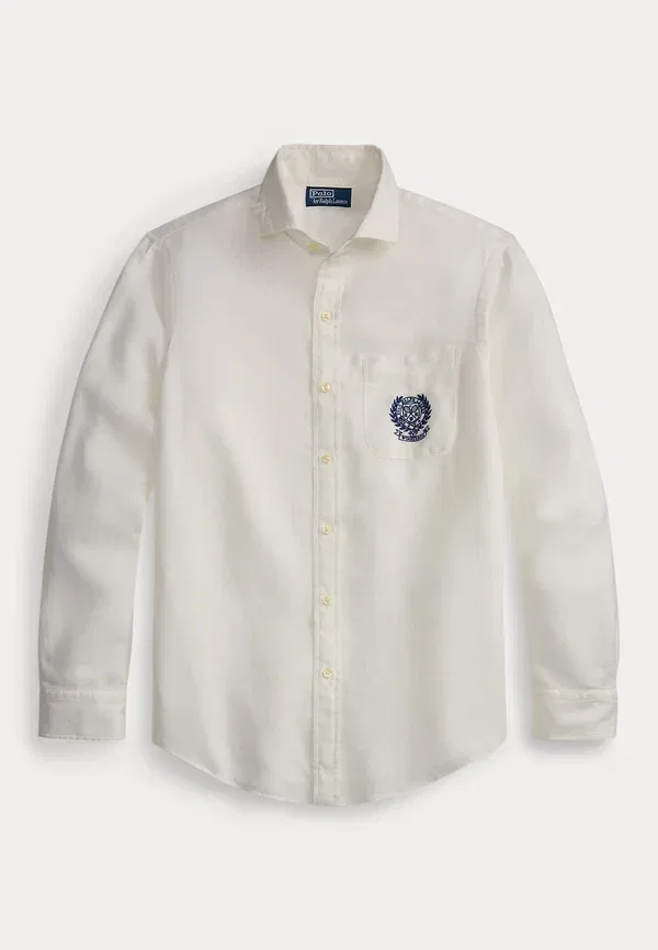 Рубашка из льна Polo Ralph Lauren, белый — фото 4