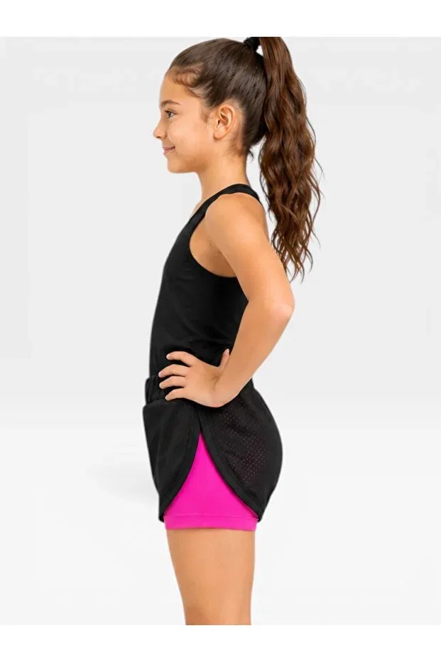 Детские шорты для девочек сетчатые She Can Wear, Pink — фото 3
