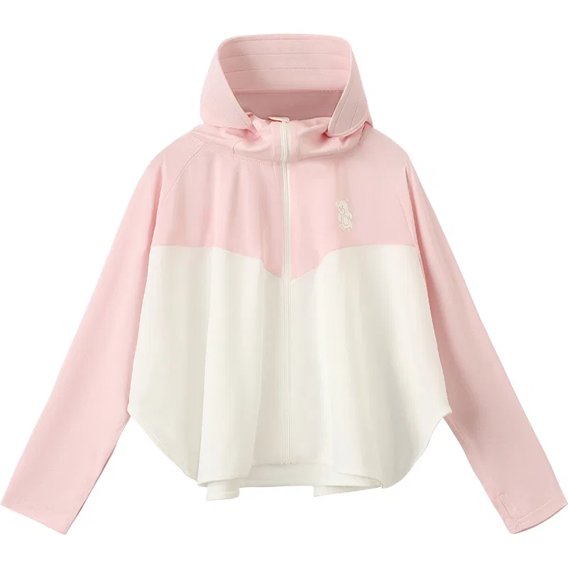 Детская солнцезащитная одежда для девочек хлопковая Red bean, Pink