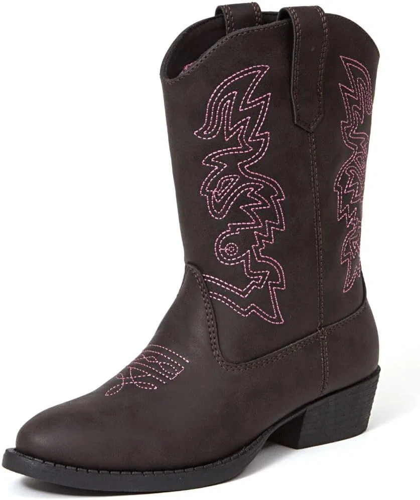 Детские ботинки-казаки для мальчиков Deer Stags Ranch, Dark Brown/Pink