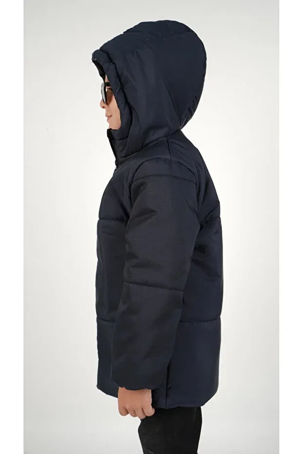 Детское пальто для девочек непромокаемое Dublino Kids, Navy Blue — фото 3