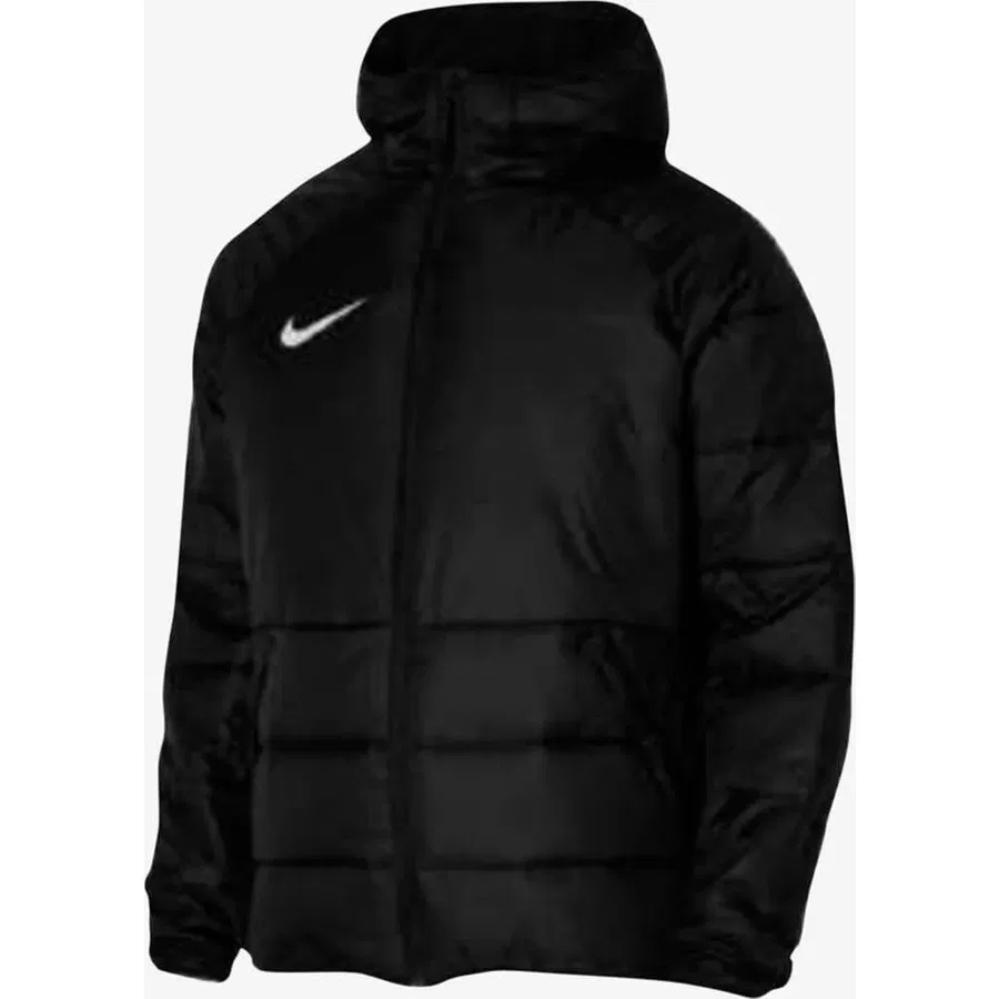 Женский ветрозащитный спортивный плащ с капюшоном Nike Therma-Fit Academy Pro, Черный — фото 4