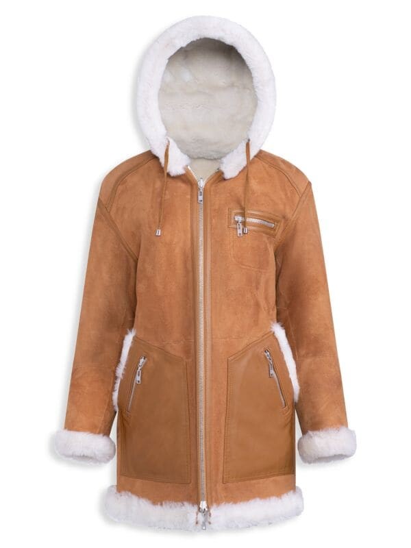 

Двусторонняя Куртка WOLFIE FURS Teddy из овечей шерсти, черный
