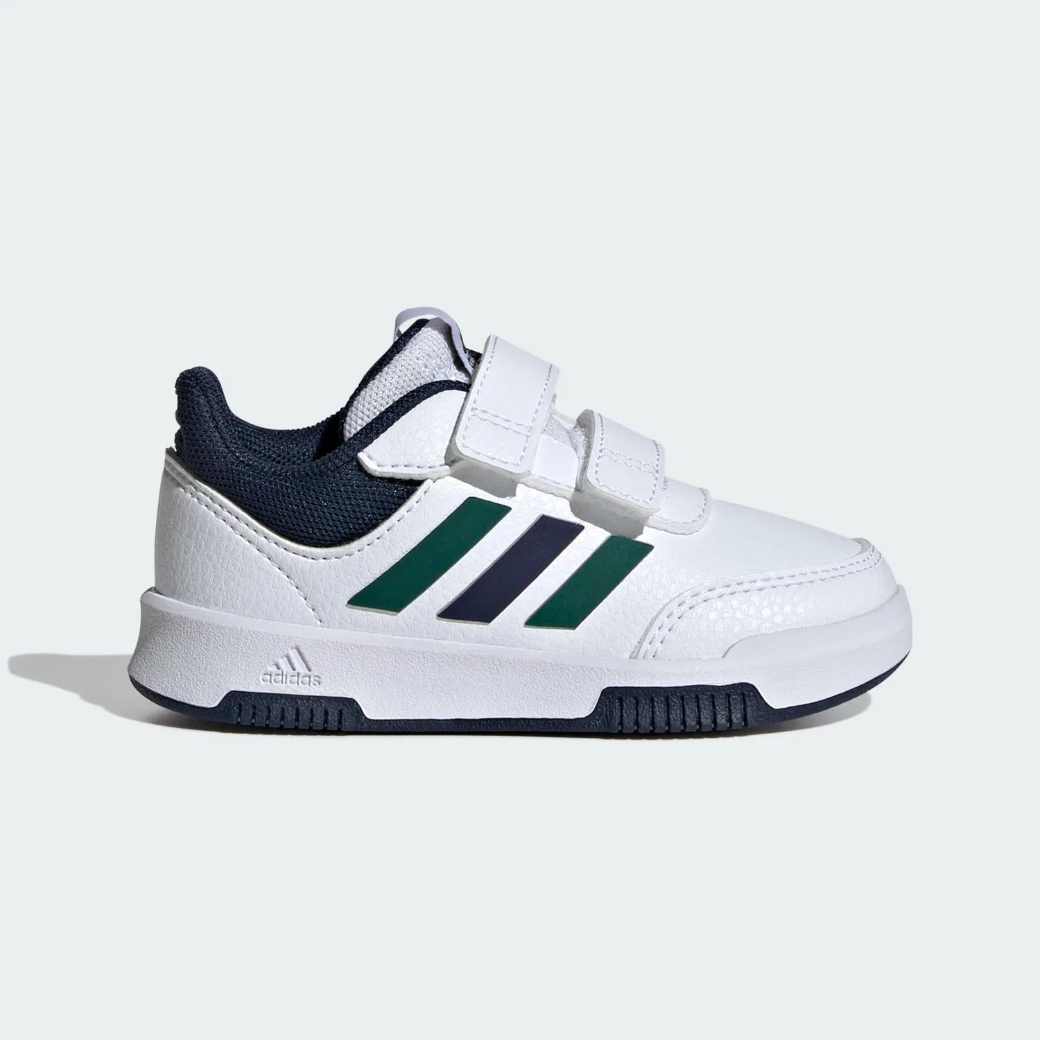 Детские Кеды Tensaur Hook and Loop Adidas, Weiss Grun Navyblau — фото 2