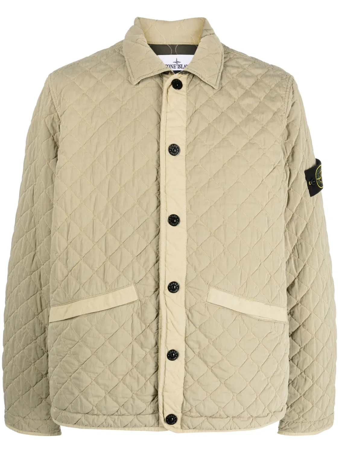 Куртка-бомбер с кнопками Stone Island, зеленый