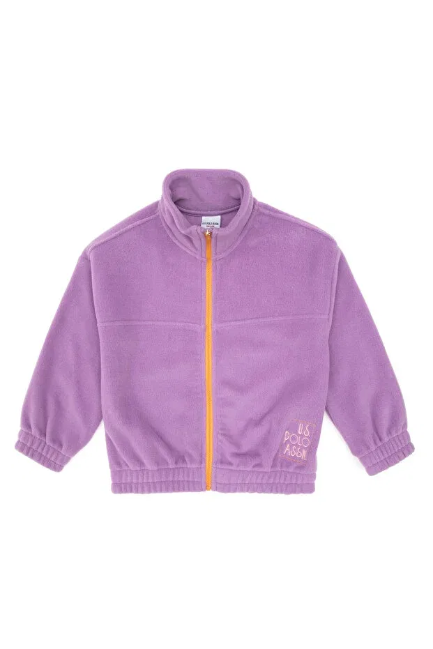Детские свитшот для девочек на молнии U.S. Polo Assn., Lilac — фото 3