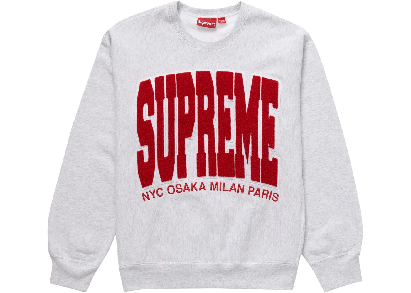 Мужской свитшот с принтом Cities Arc Supreme, Ash Grey