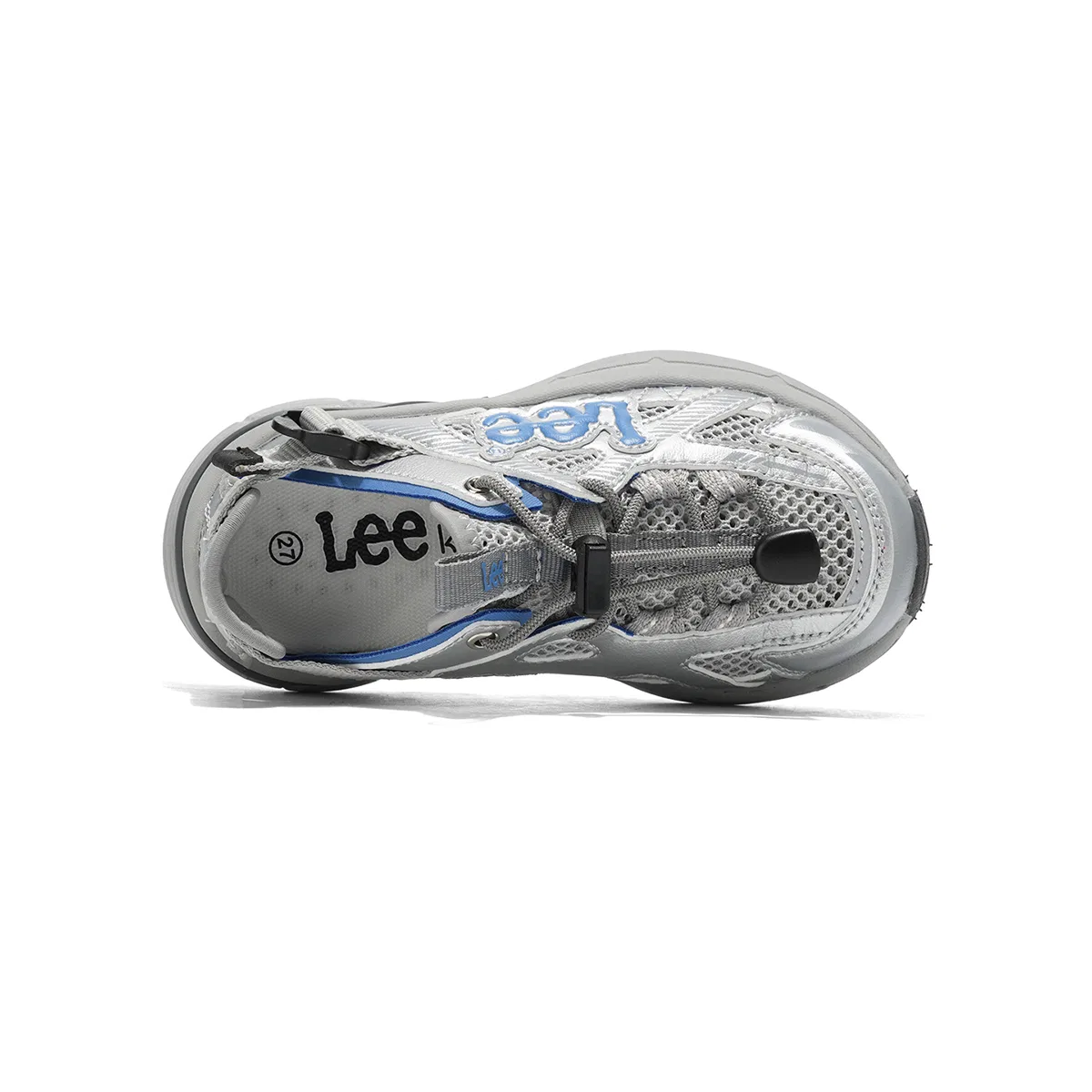 Детские кроссовки из синтетической кожи с текстилем Lee, Silver Gray — фото 4