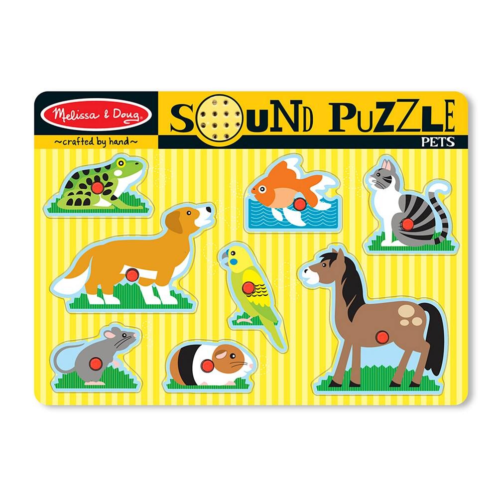 

Звуковой пазл Melissa & Doug Pets - пазл с деревянными колышками и звуковыми эффектами (8 шт.), мультиколор